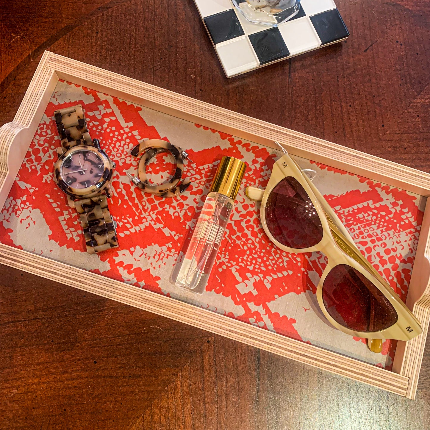 Mini Tray ~ Snake Skin Hot Pink