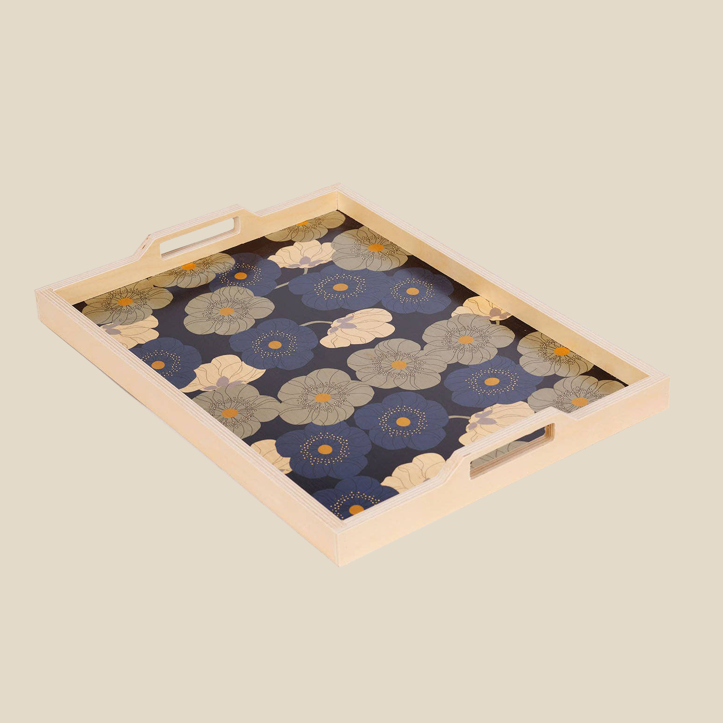Large Serving Tray ~ Poppy Seafoam