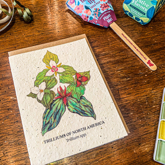 Plantable Greeting Card ~ Trillium Compass