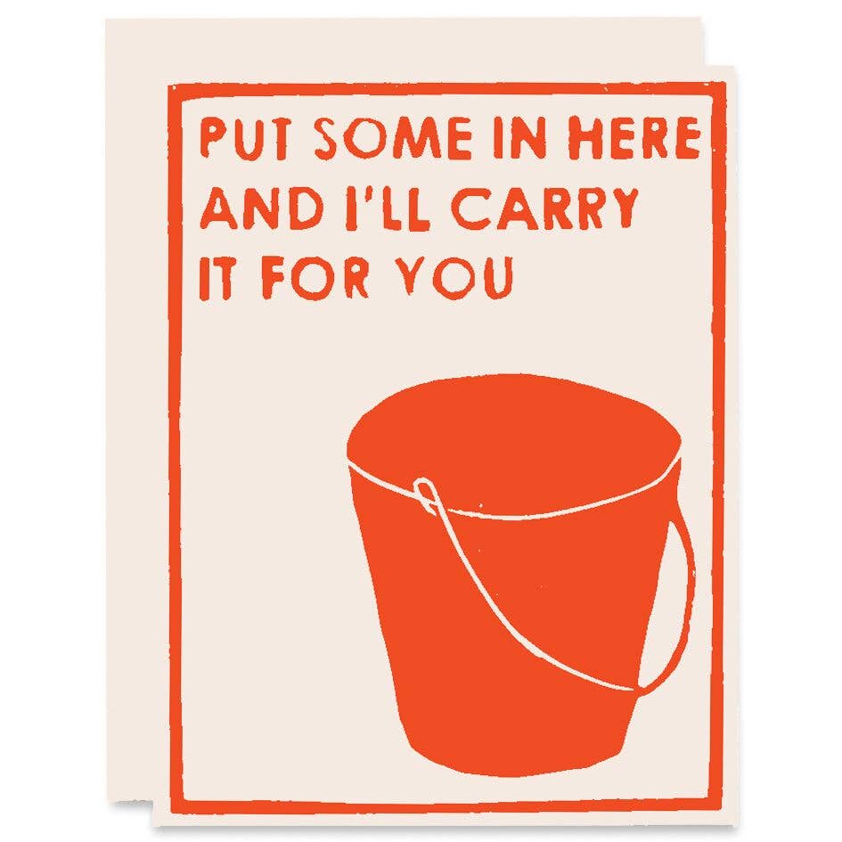 Sympathy Greeting Card ~ I'll Carry It For You