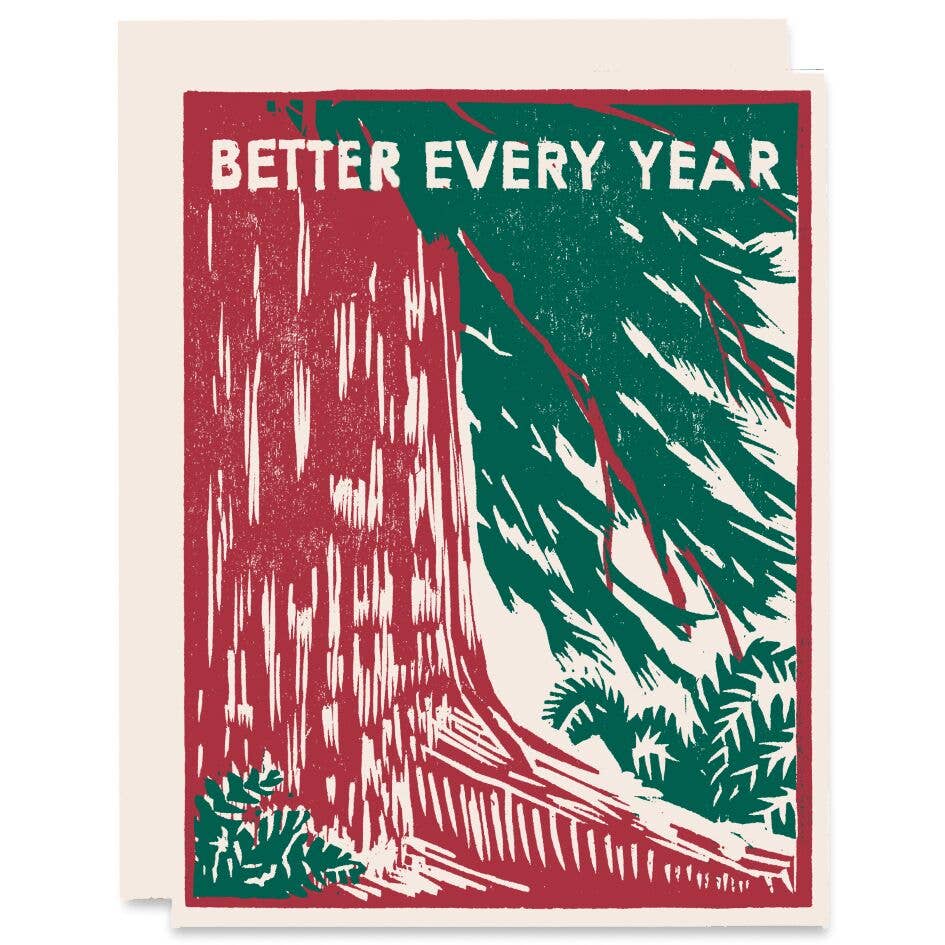 Birthday Greeting Card 'Better Every Year' Redwood