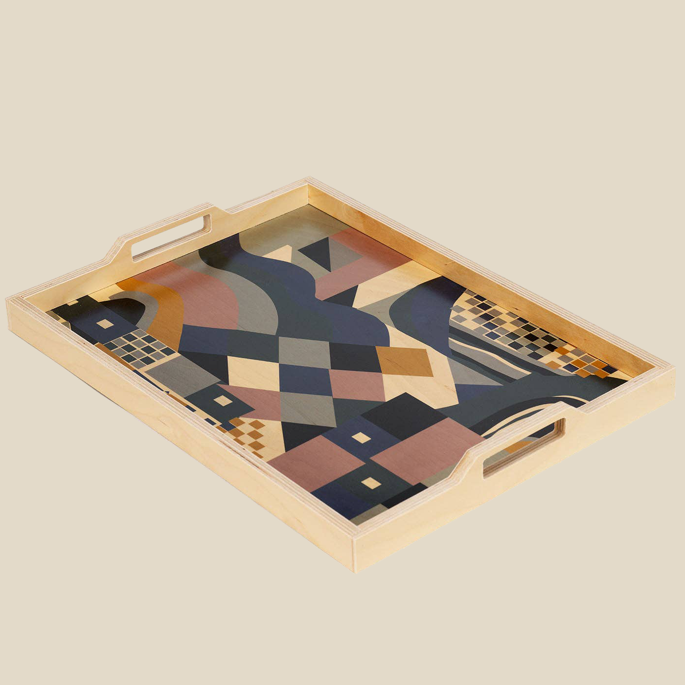 Large Serving Tray ~ Paloma Teal