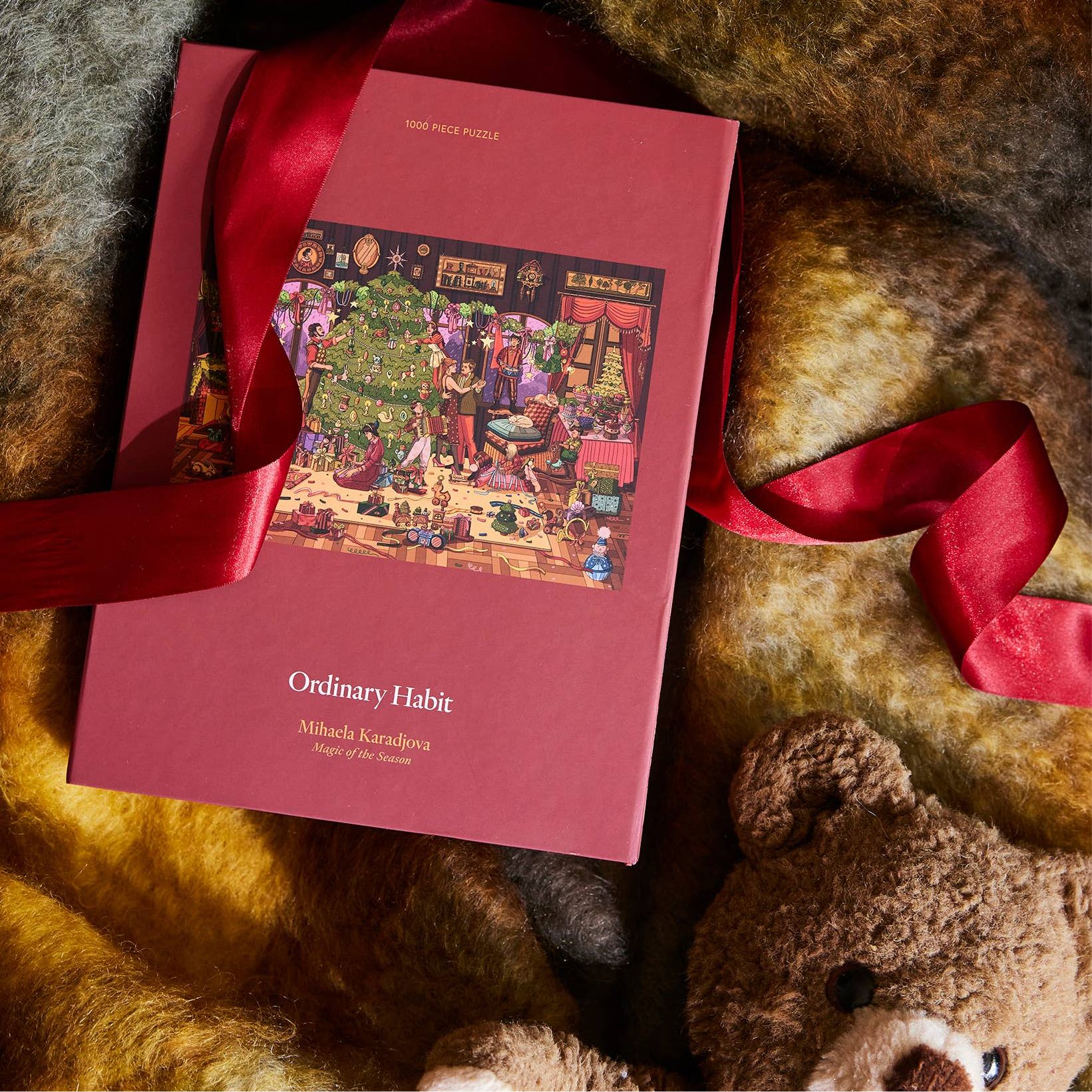 クリスマスファミリーボウル　 トールペイント ミッシェル・ウォルトン Puzzle (1000 Pieces) ~ Magic of the Season – Green Bean Boutique