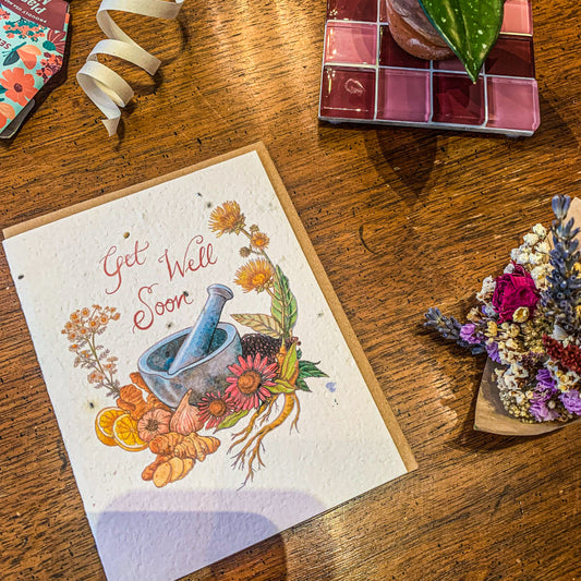 Plantable Greeting Card ~ Get Well Soon