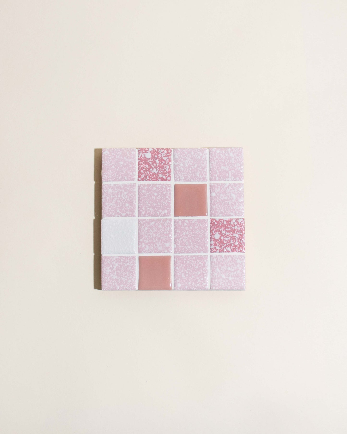 Ceramic Tile Coaster ~ Pink Snow