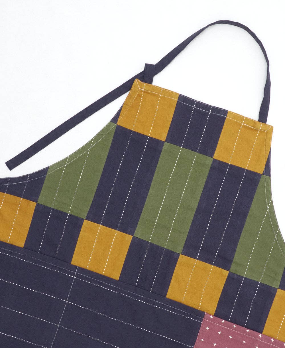 Cotton Bib Apron ~ Berry Trellis