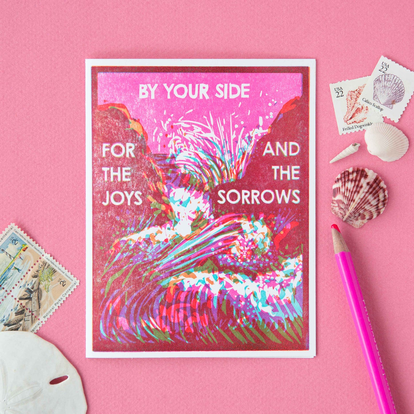 Sympathy Greeting Card ~ By Your Side (Waves)