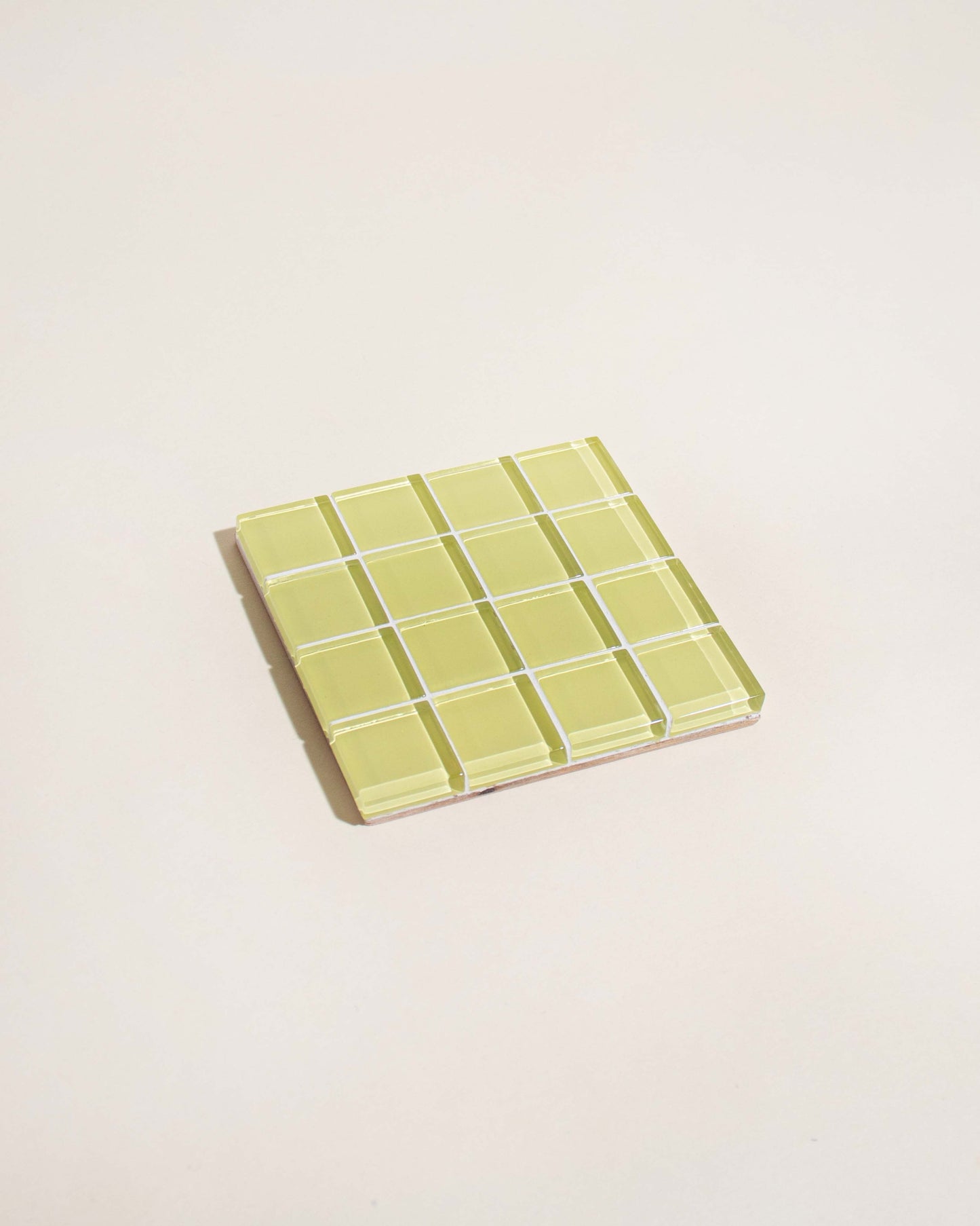 Glass Tile Coaster ~ It's Lemon