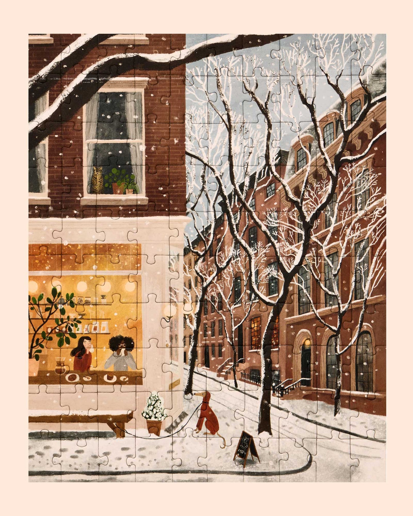 Puzzle (100 Pieces) ~ Coffee in the West Village