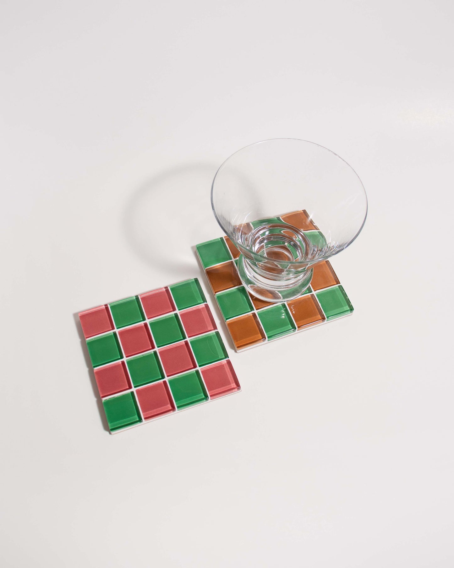 Glass Tile Coaster ~ Festive