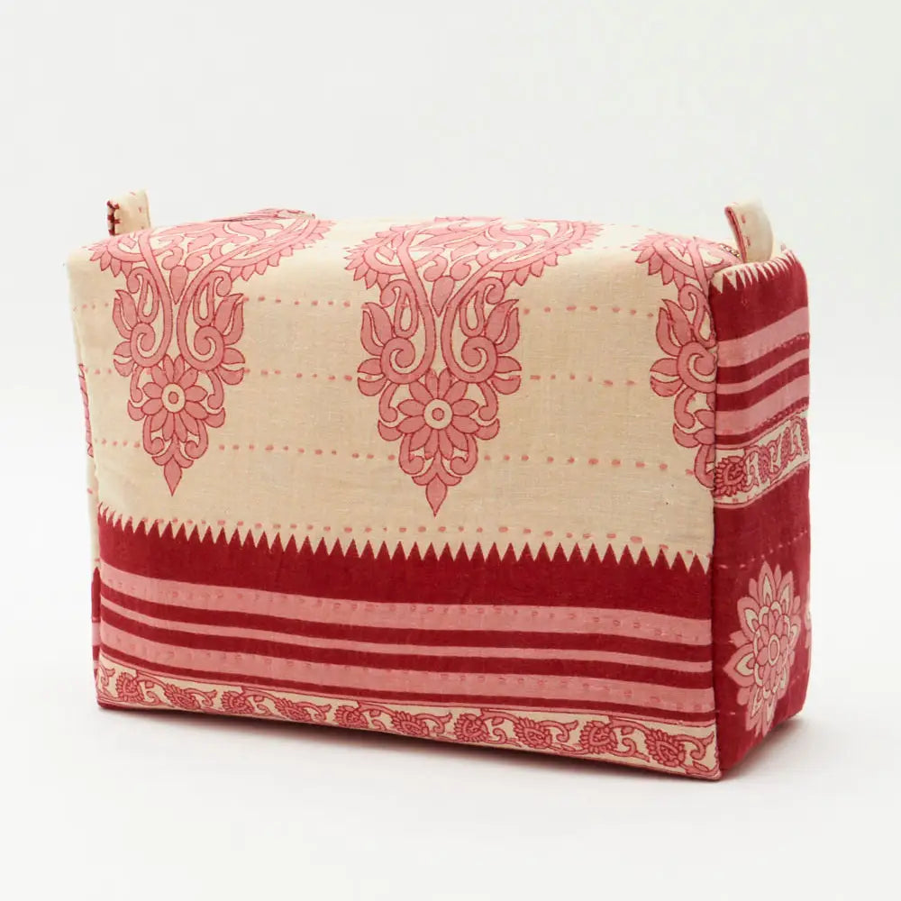 Large Toiletry Bag ~ Blush Print