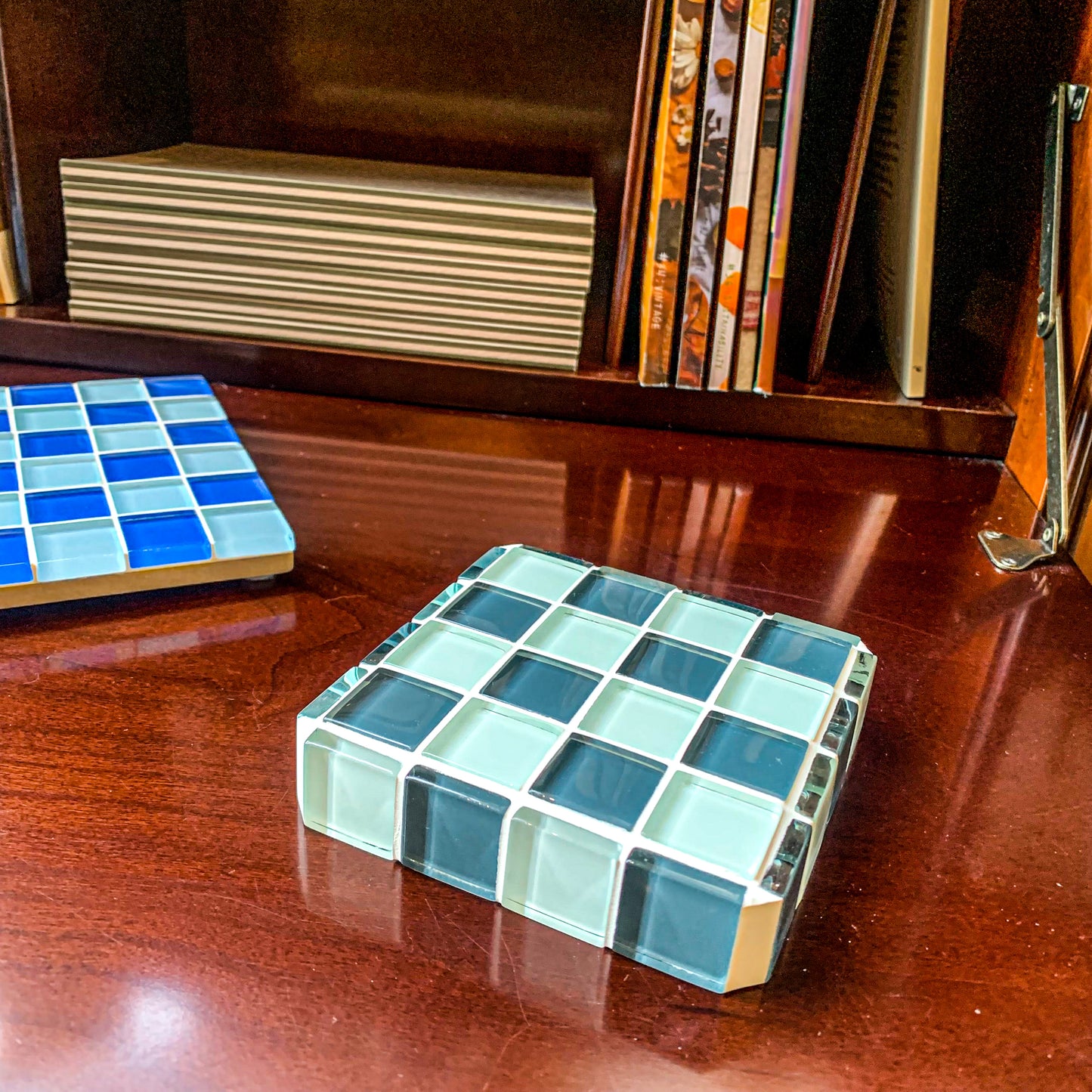 Glass Tile Cube ~ Stone Wall