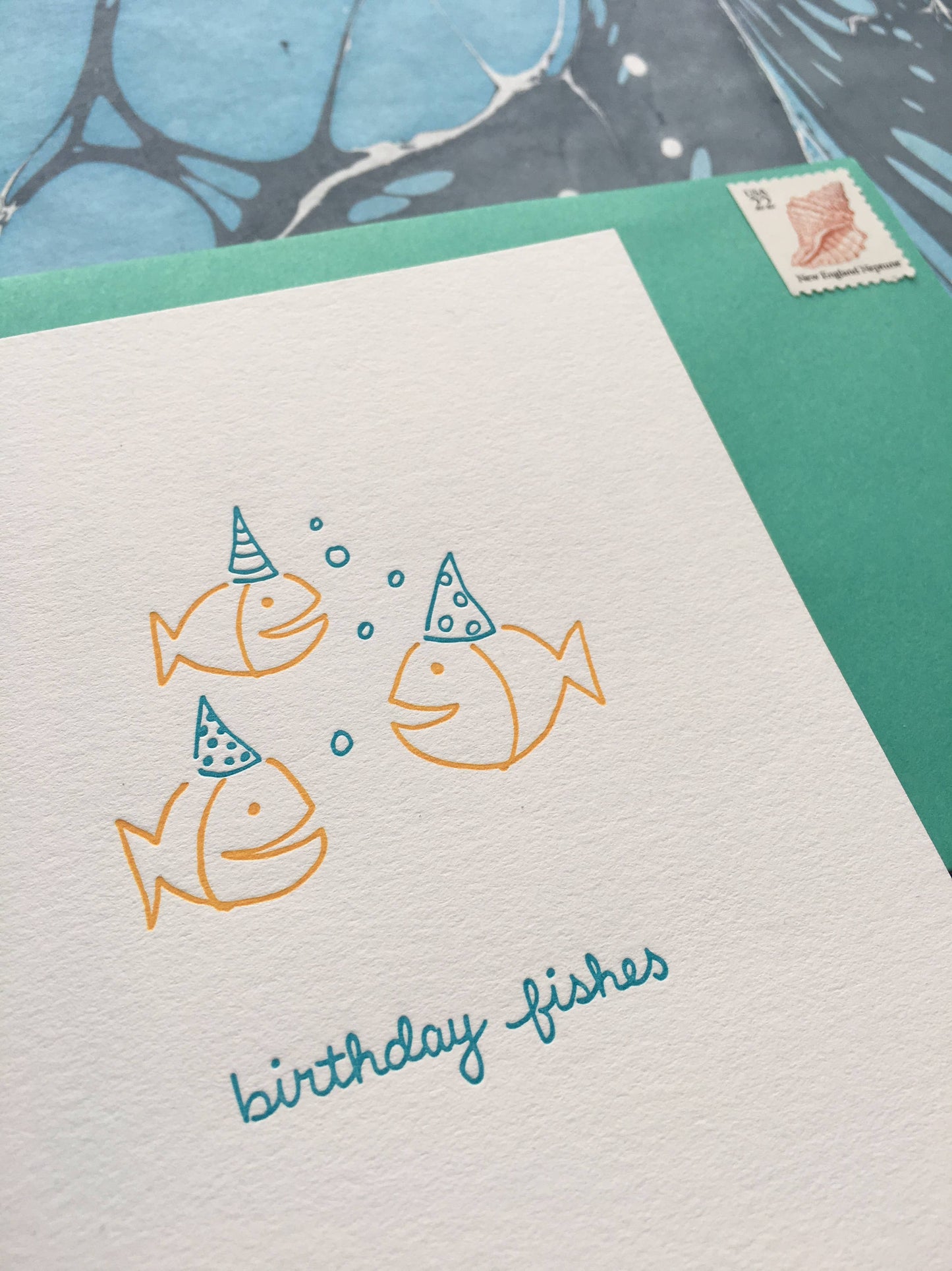 Birthday Greeting Card ~ Birthday Fishes