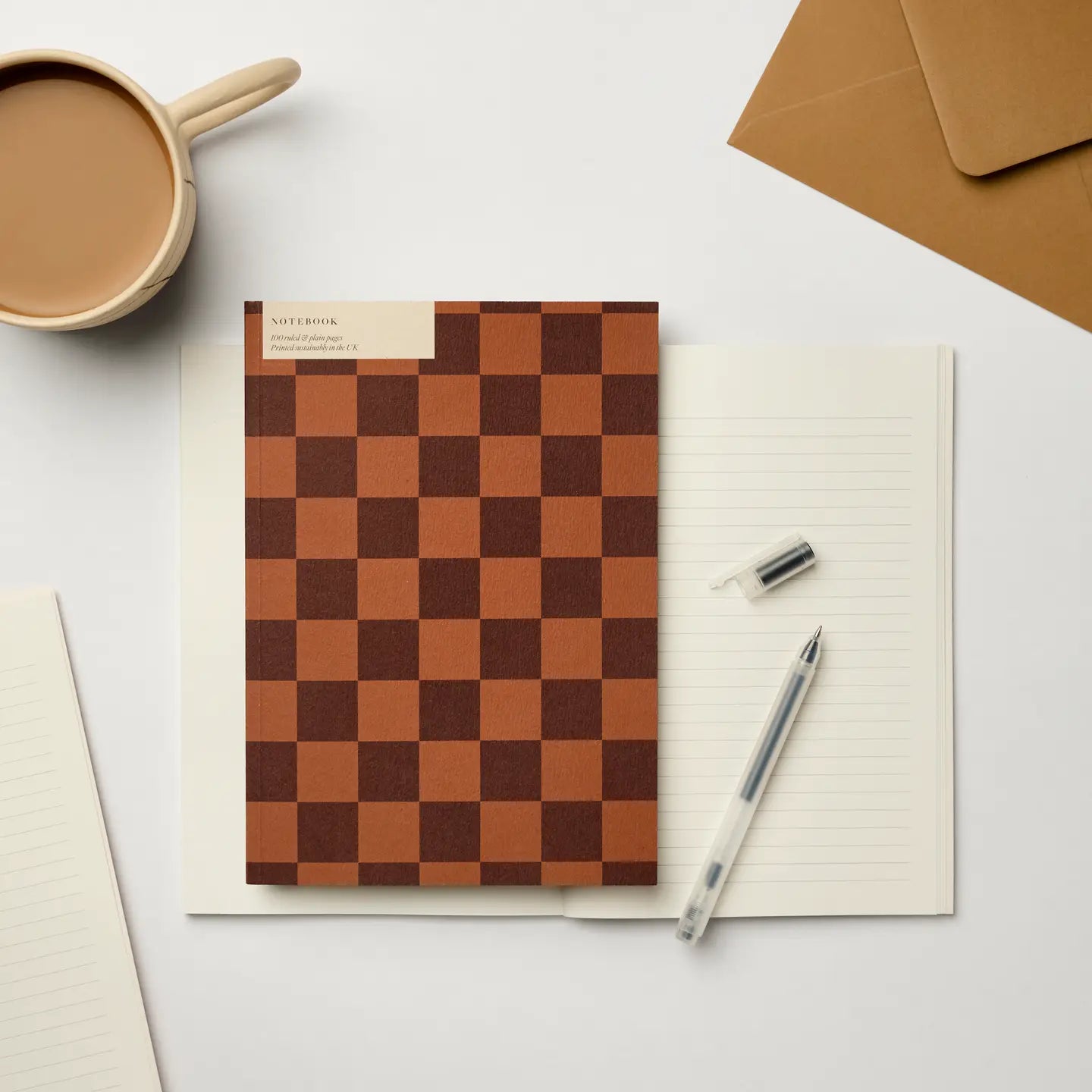 Notebook ~ Brown Checkerboard