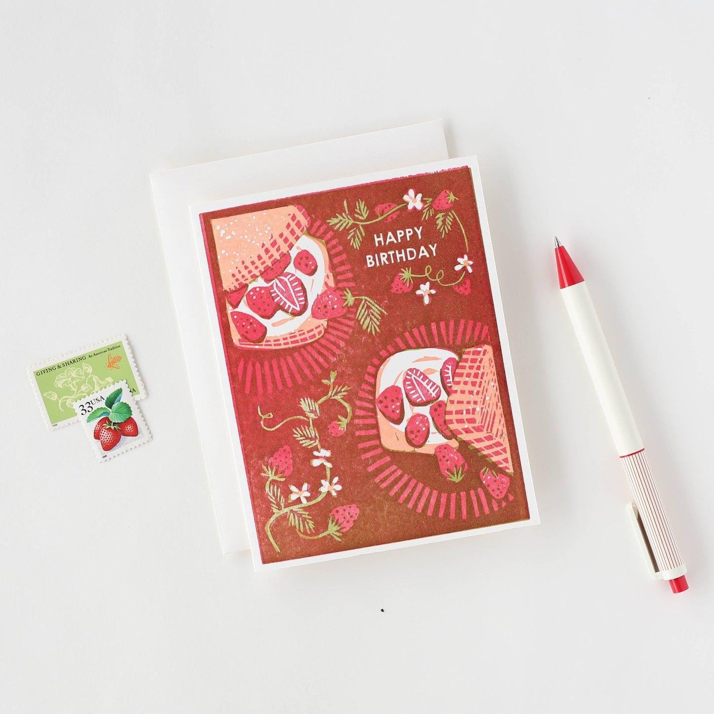 Birthday Greeting Card ~ Strawberry Shortcake