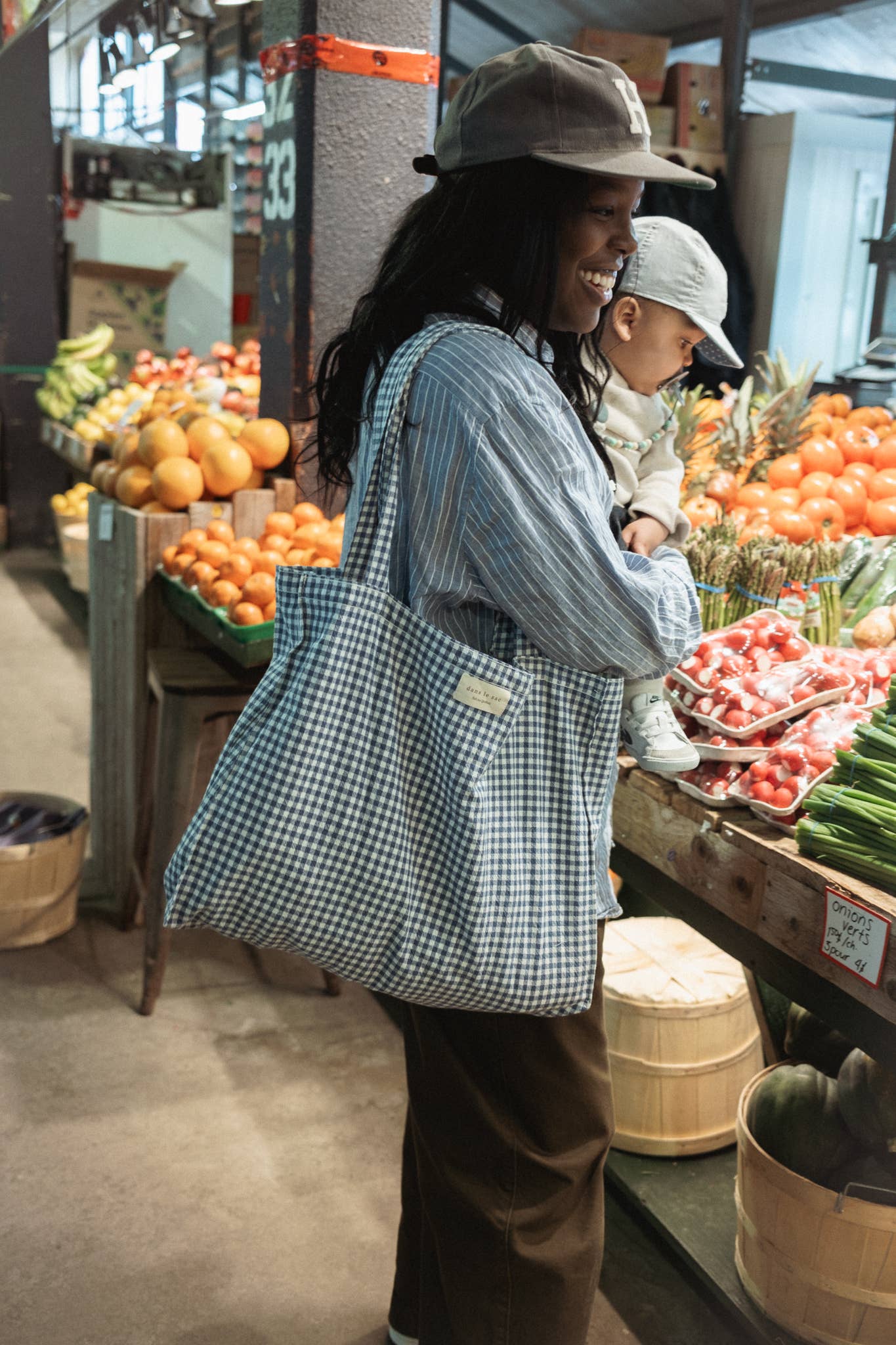 Gingham Tote