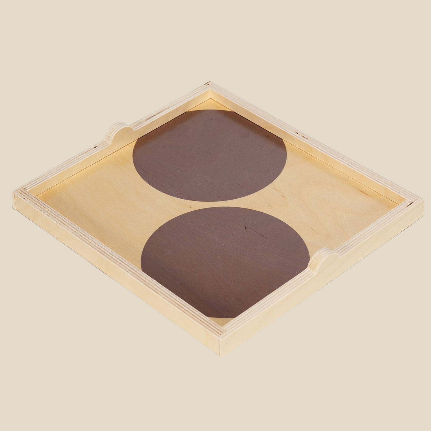 Square Serving Tray ~ Grey Dot