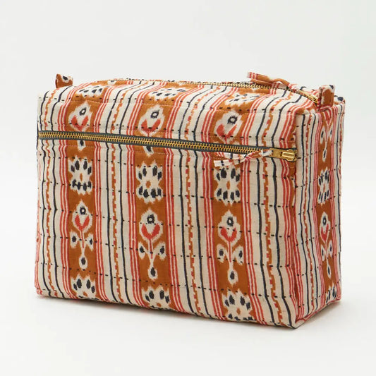Large Toiletry Bag ~ Orange Motif