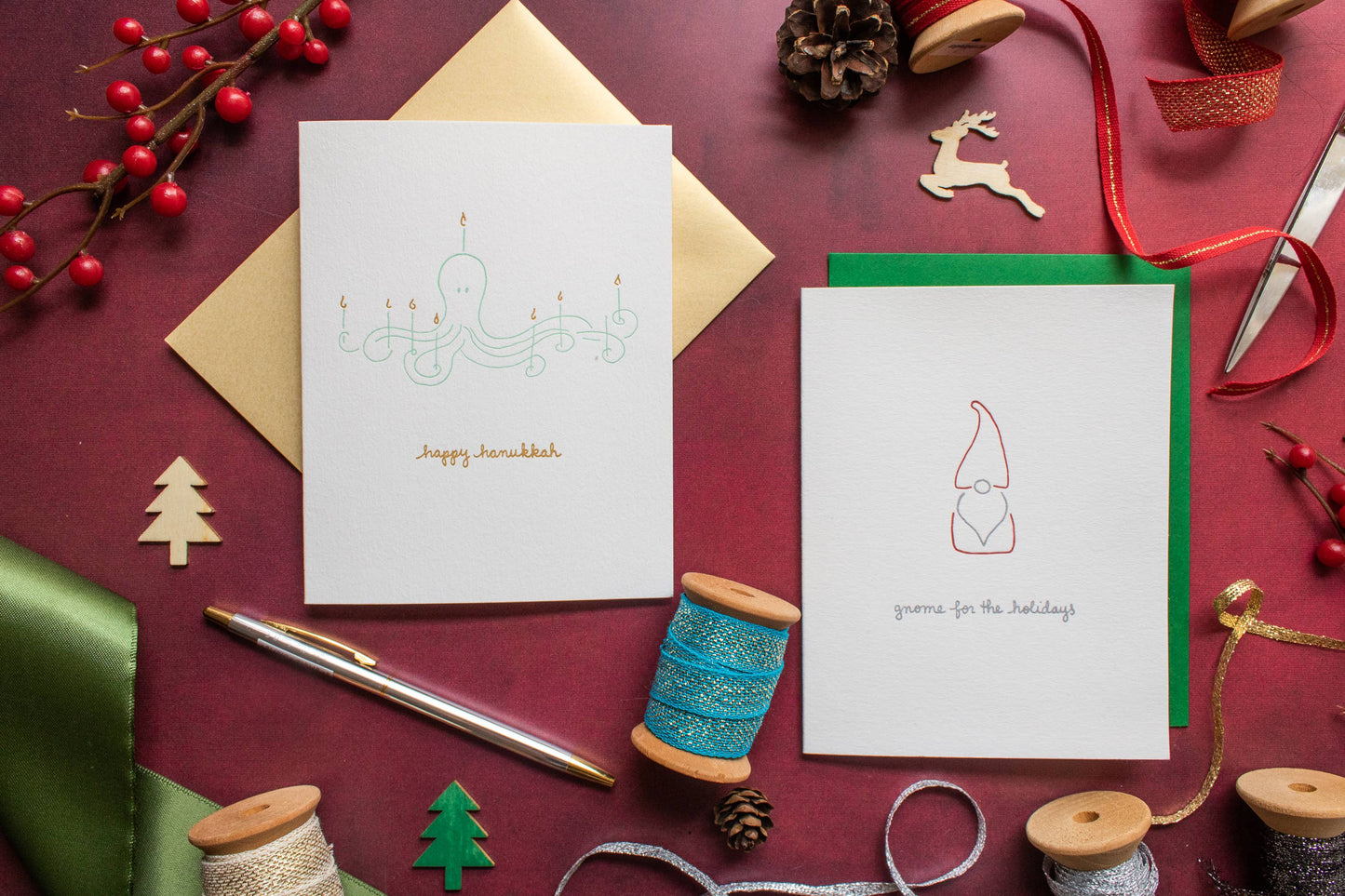 Holiday Greeting Card ~ Happy Hanukkah Octopus