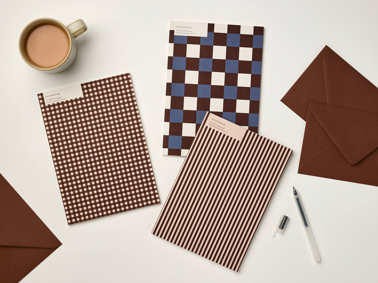 A5 Notebook ~ Russet Gingham