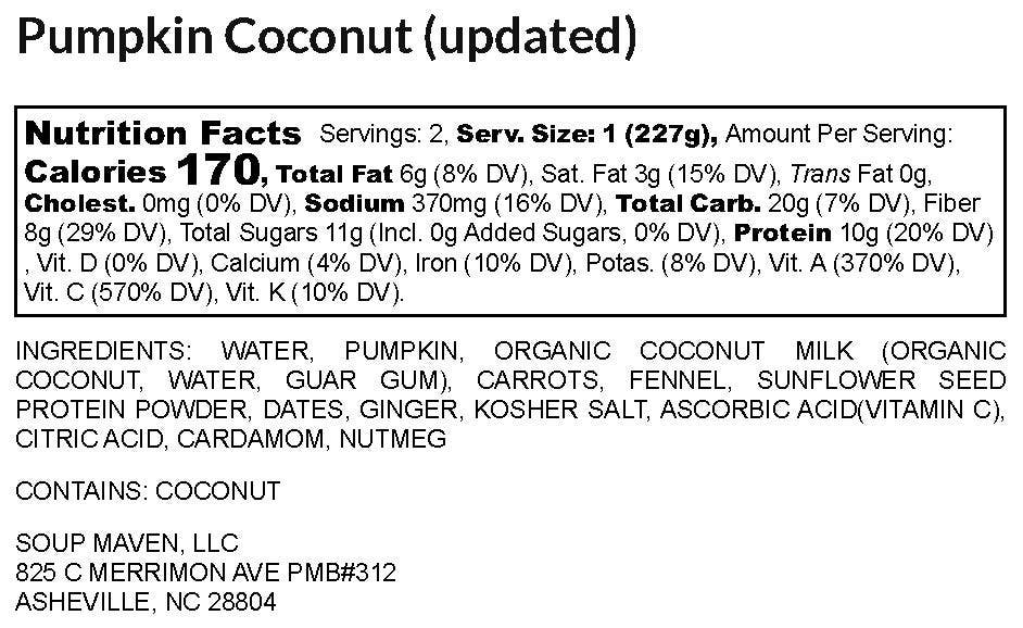 Soup (Shelf-Stable) ~ Pumpkin Coconut Soup