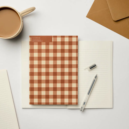 Notebook ~ Cinnamon Gingham