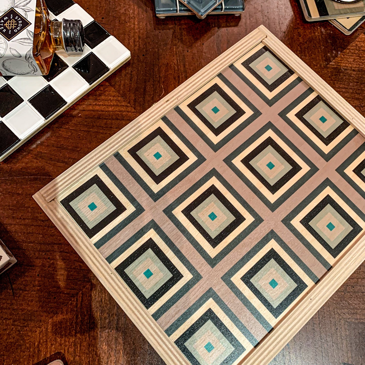 Backgammon Set (Travel) ~ Squaresville Grey