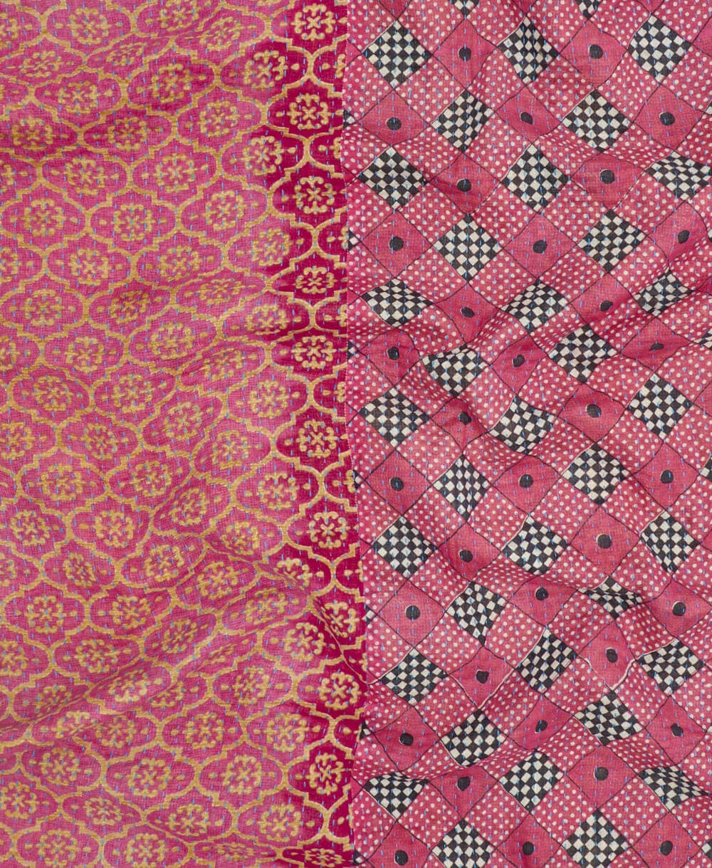 Baby Kantha Quilt ~ Think Pink