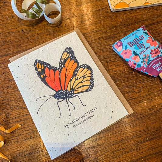 Plantable Greeting Card ~ Monarch Butterfly