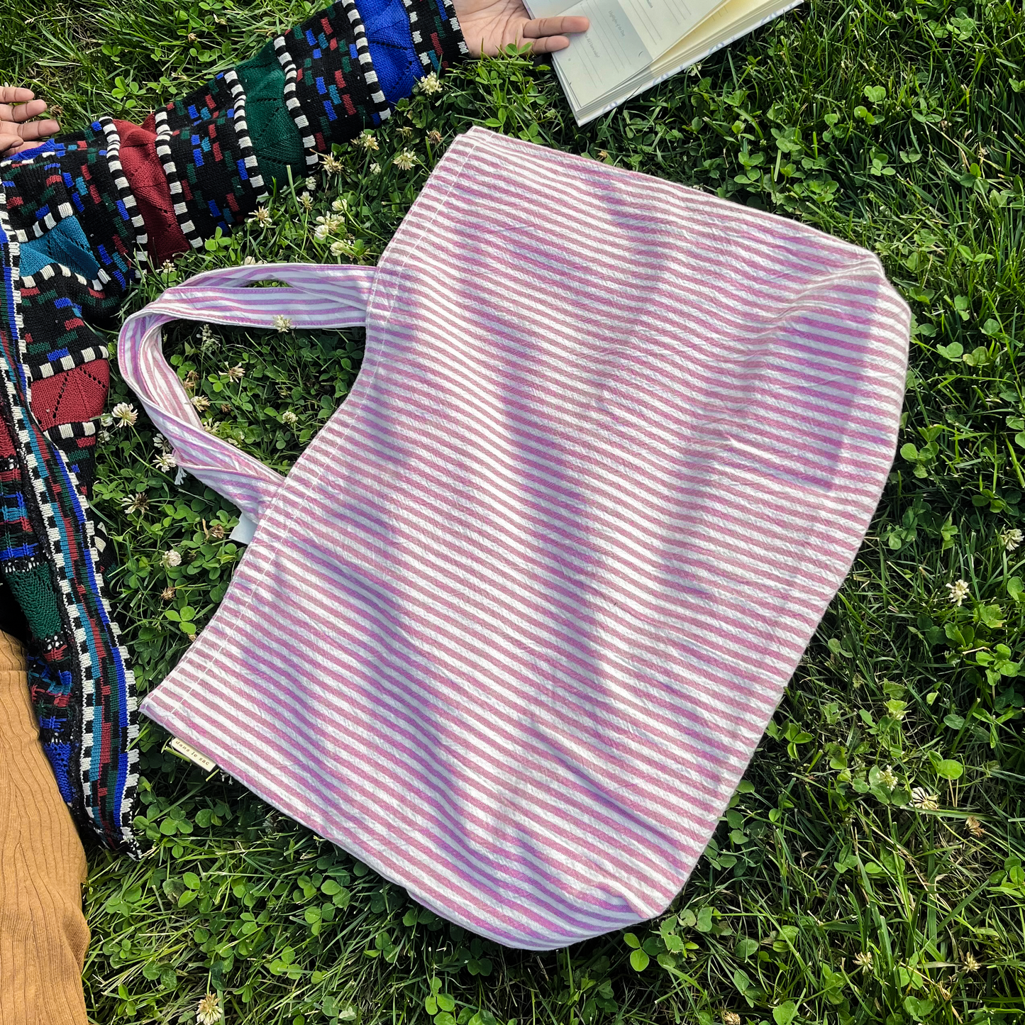 Striped Tote ~ Rose
