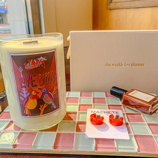 Repurposed Bottle Candle ~ Love Birds