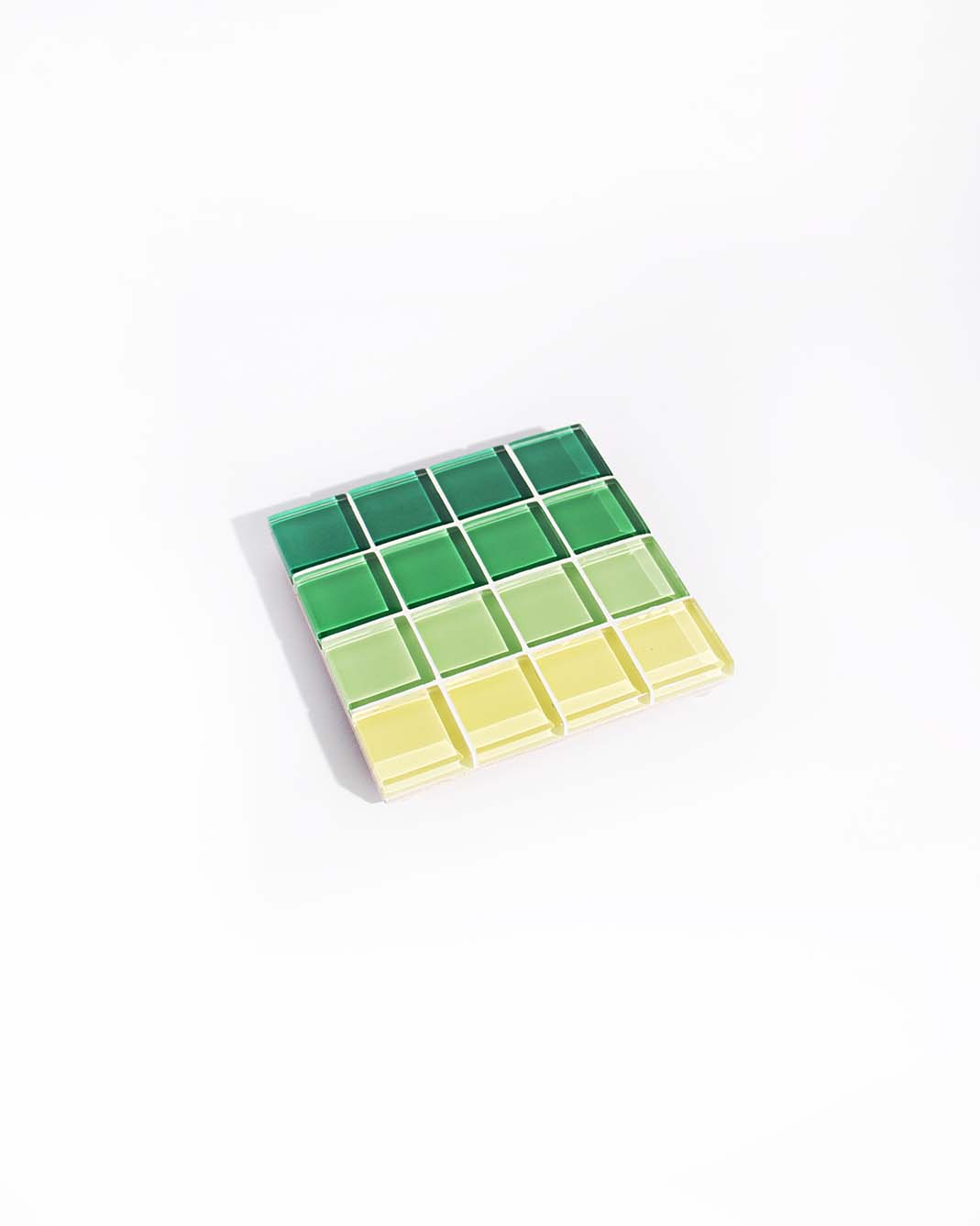 Glass Tile Coaster ~ Ombre Forest