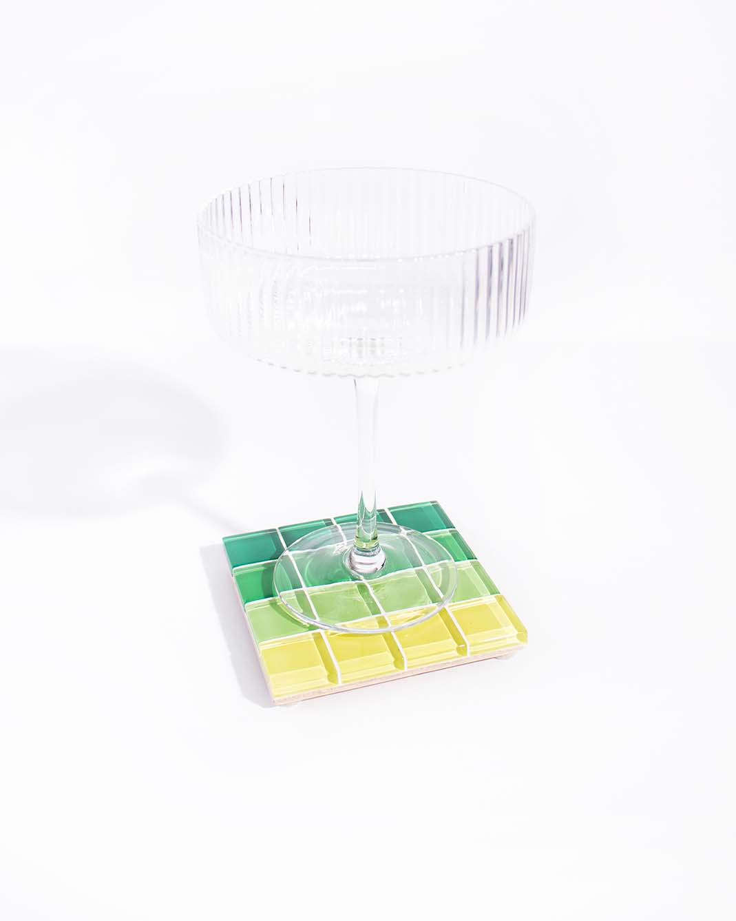 Glass Tile Coaster ~ Ombre Forest