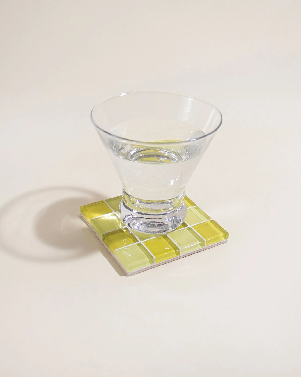 Glass Tile Coaster ~ Banana Frosting