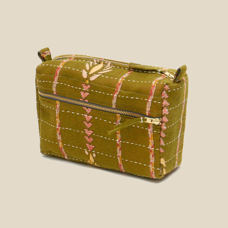 Vintage Sari Toiletry Bag ~ Medium