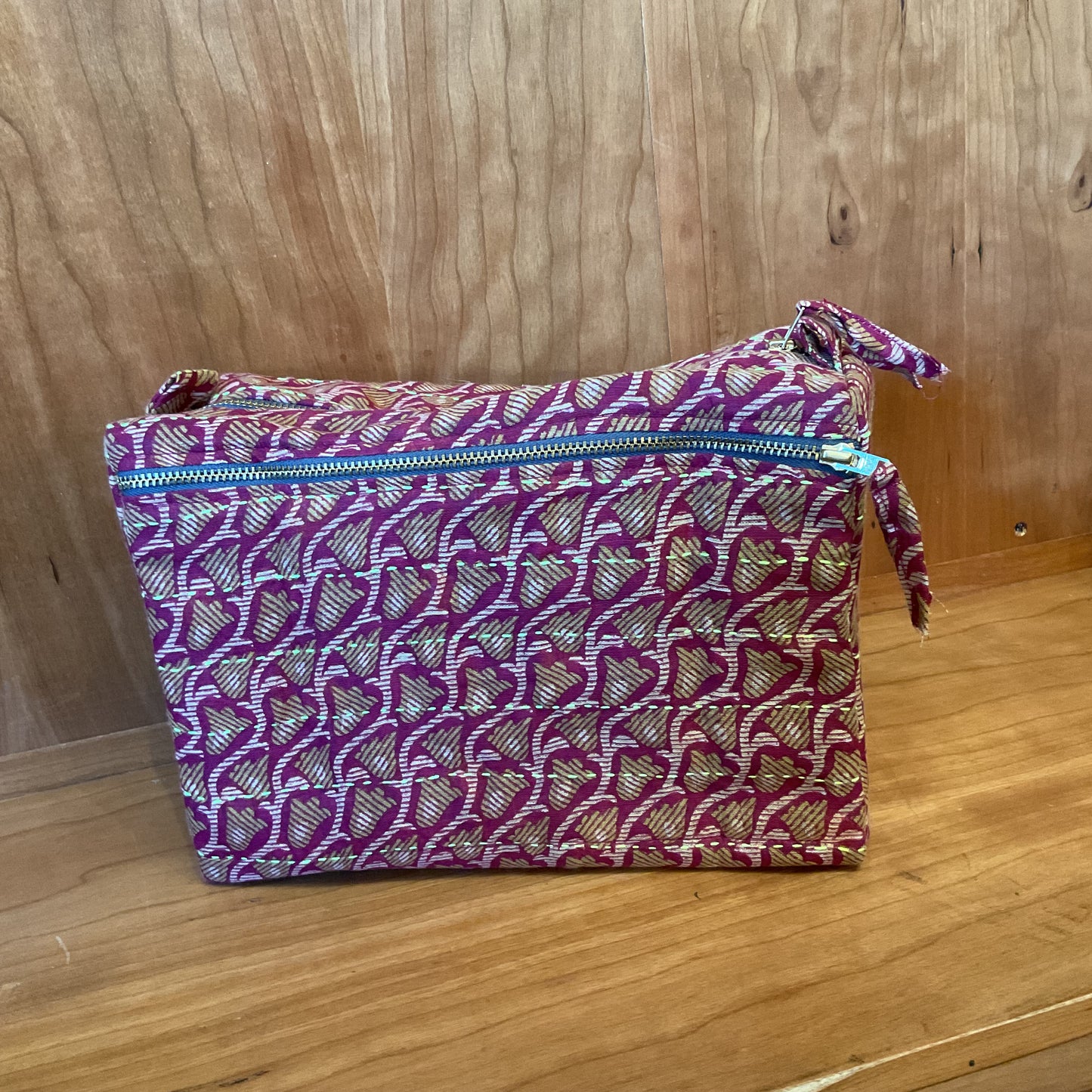 Vintage Sari Toiletry Bag ~ Large
