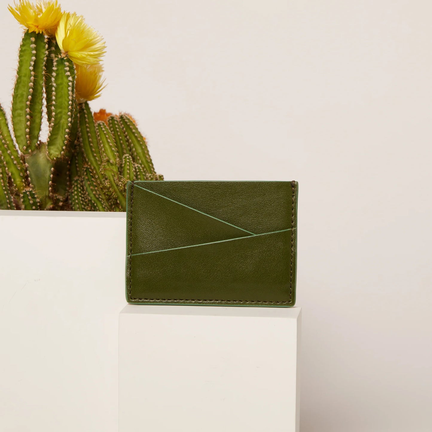 Cactus Leather Puzzle Cardholder