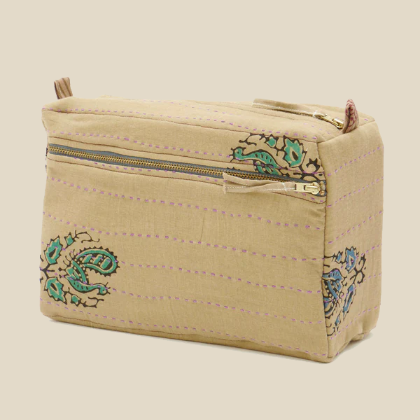 Vintage Sari Toiletry Bag ~ Large