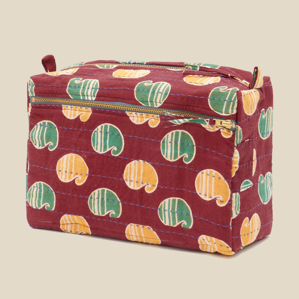 Vintage Sari Toiletry Bag ~ Large