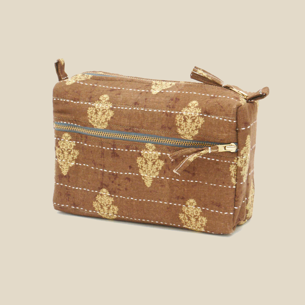 Vintage Sari Toiletry Bag ~ Medium