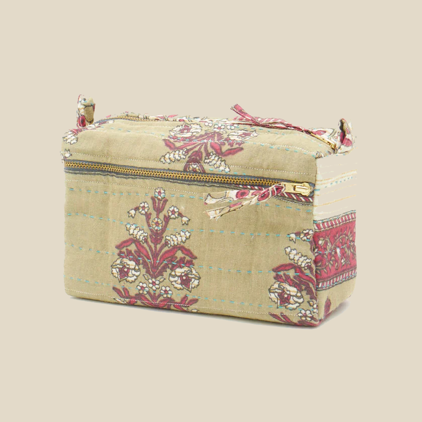 Vintage Sari Toiletry Bag ~ Medium