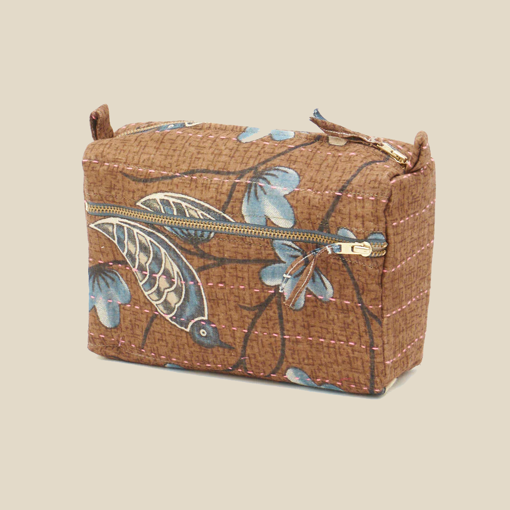 Vintage Sari Toiletry Bag ~ Medium