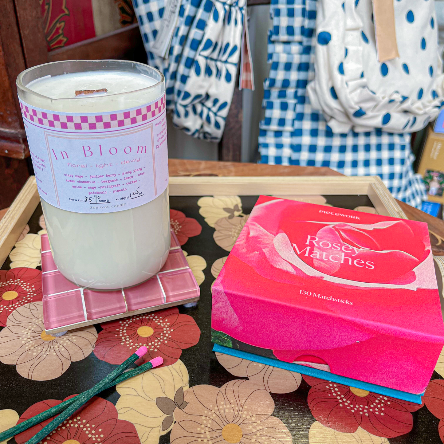 Repurposed Bottle Candle ~ In Bloom