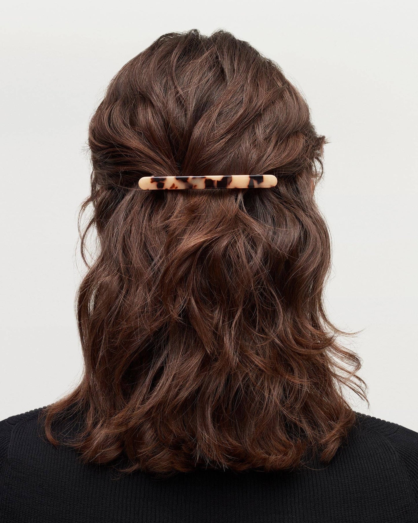 Slim Paris Barrette ~ Green Tortoise