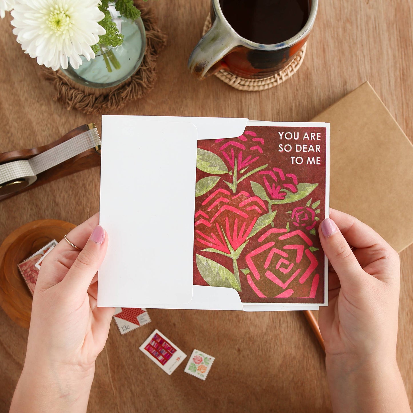 Romantic Greeting Card ~ So Dear to Me (Roses)