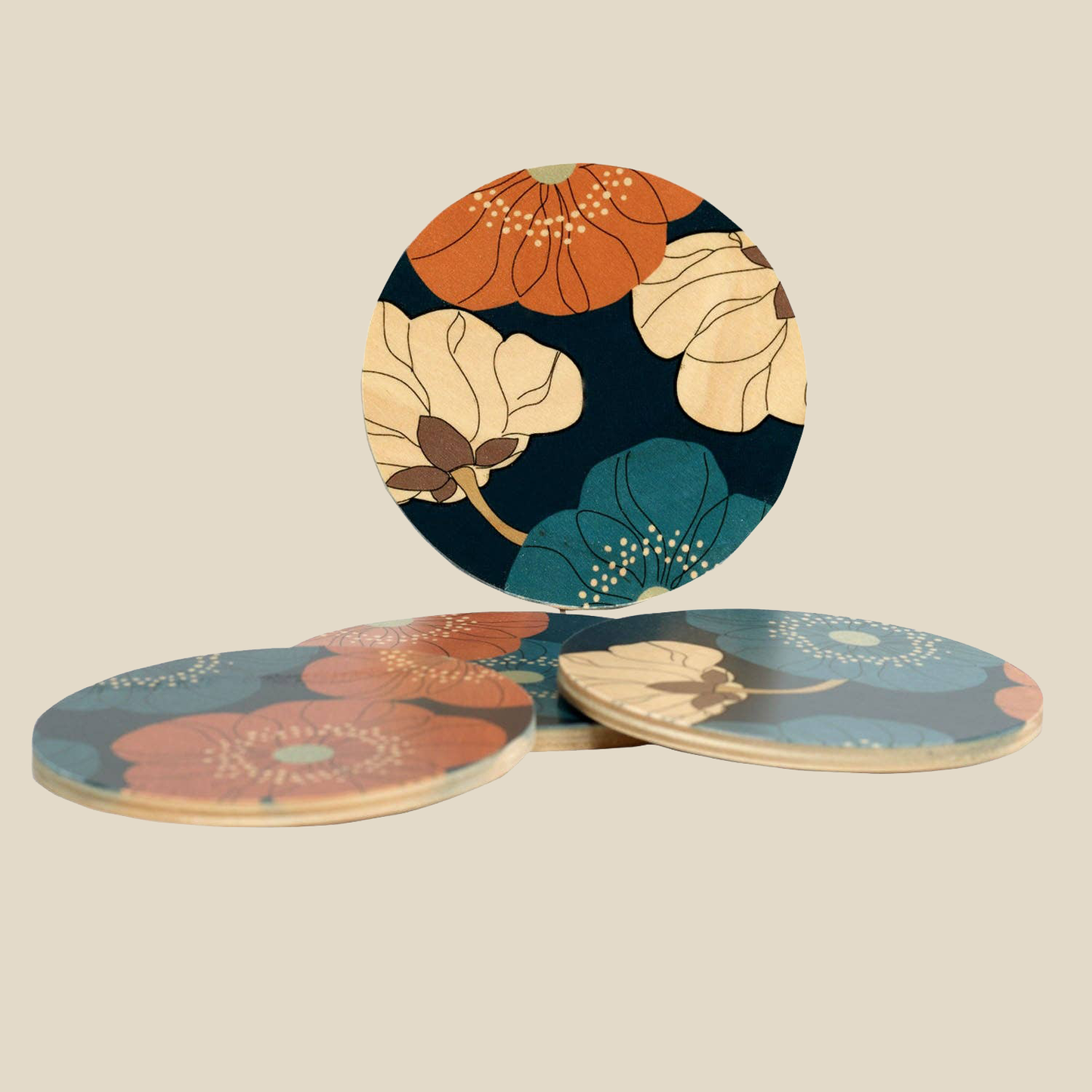 Coasters (Set of Four) ~ Alice Blue