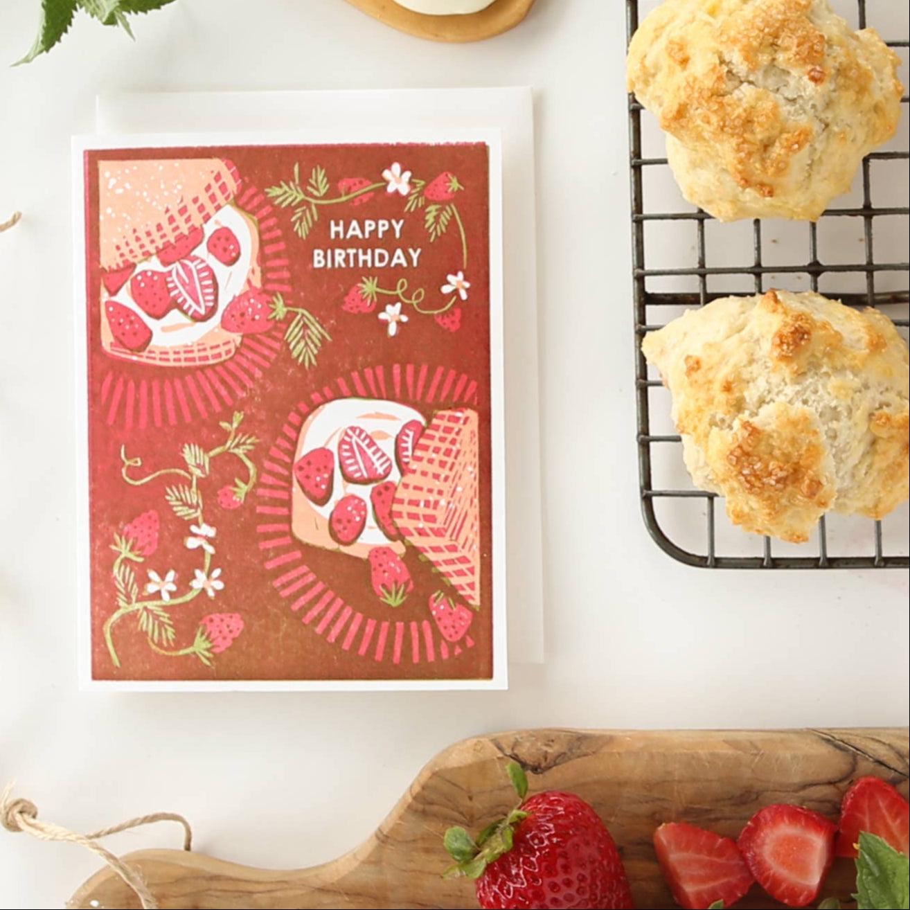 Birthday Greeting Card ~ Strawberry Shortcake