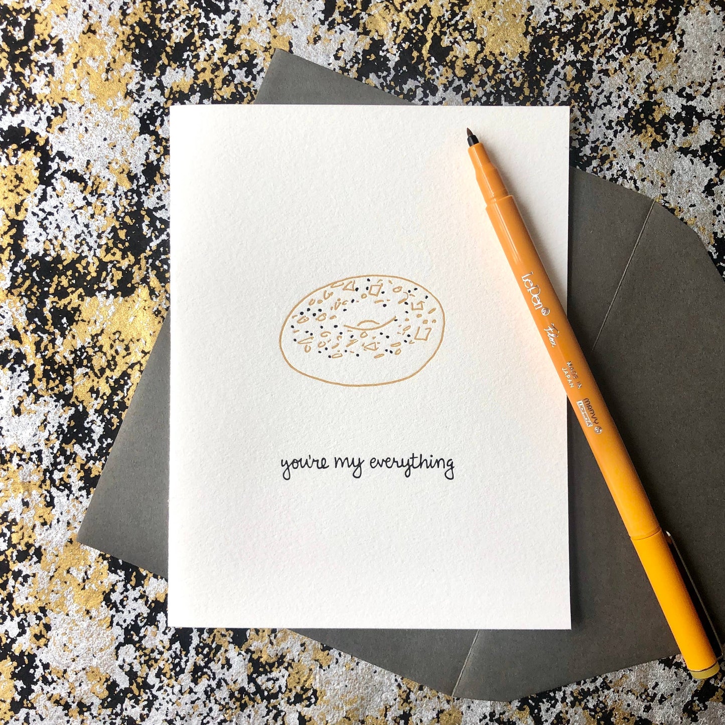 Romantic Greeting Card ~ You’re My Everything (Bagel)