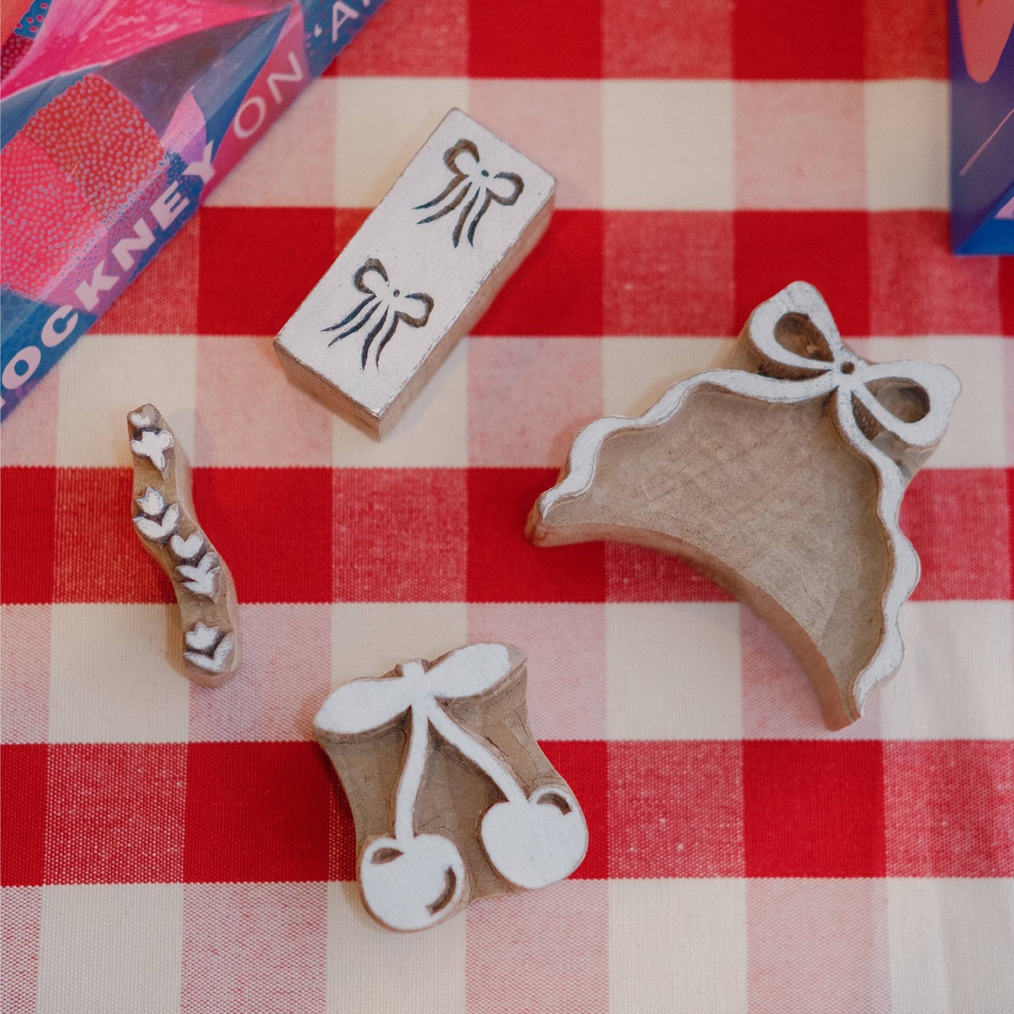 Block Printing Kit (Tote Bag) - Cherry Bow