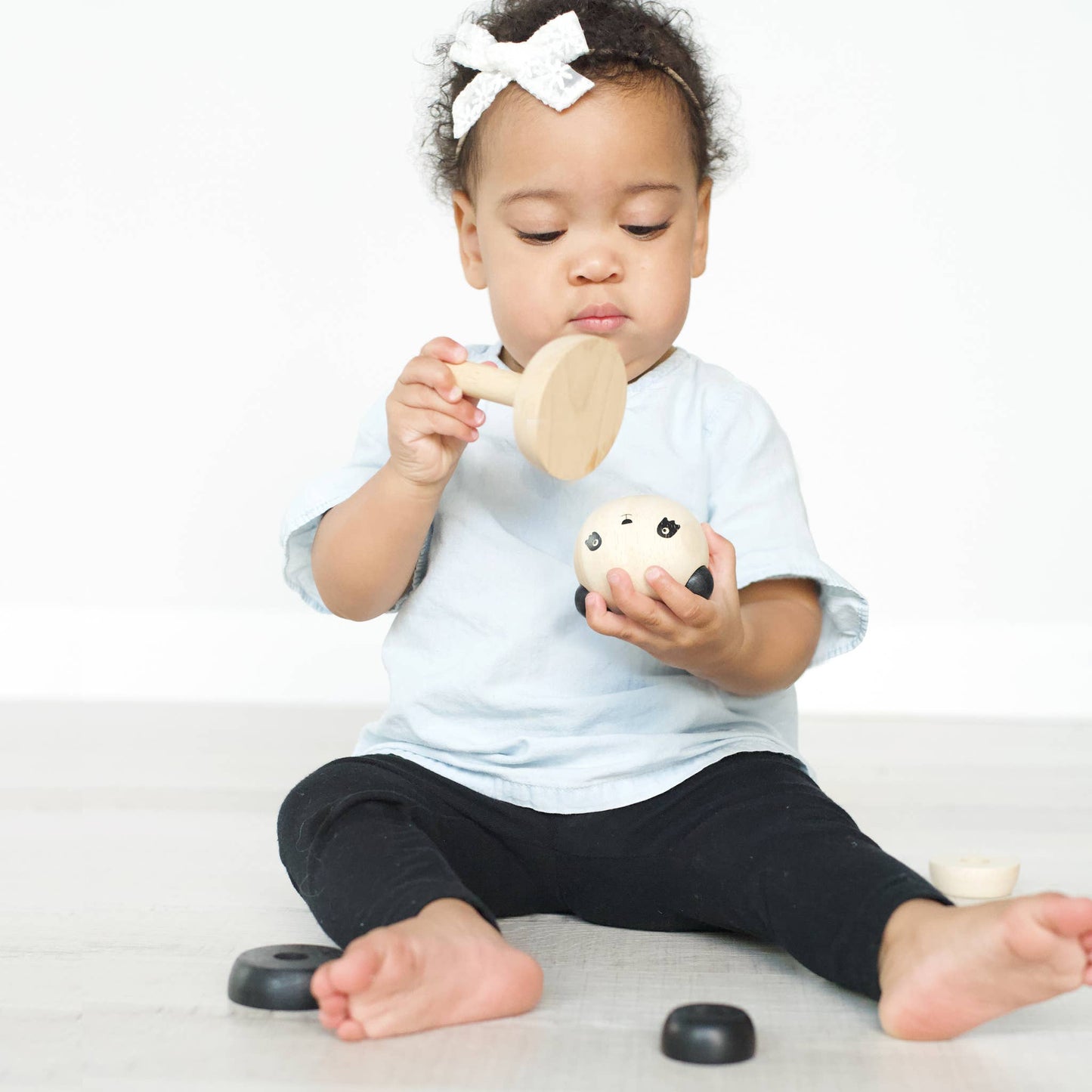 Wooden Ring Stacker ~ Bears